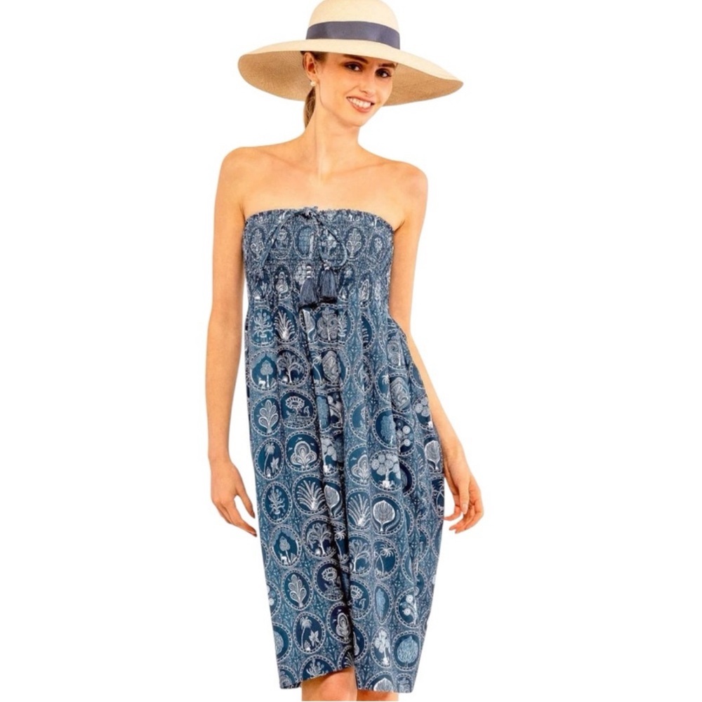 NEW Gretchen Scott Navy & White Circle of Love Print Haight Ashbury Dress Skirt